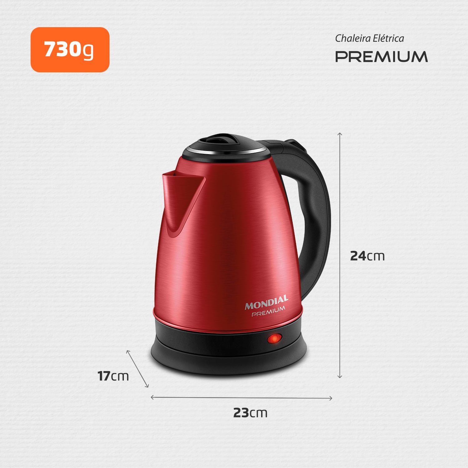 Chaleira Eletrica Mondial 110v 2 Litros 1200w Pratic Inox Ce-06r