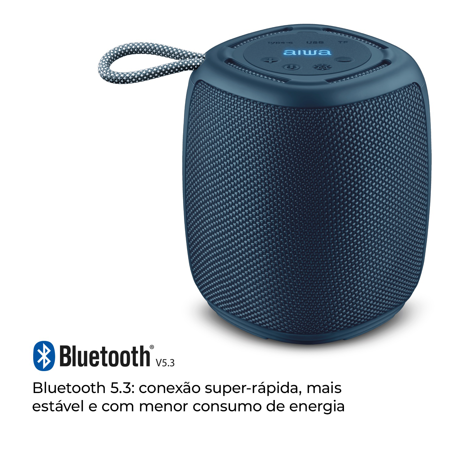Caixa De Som Speaker Aiwa Aws-sp-03-b Bluetooth Rgb Ipx4 15w