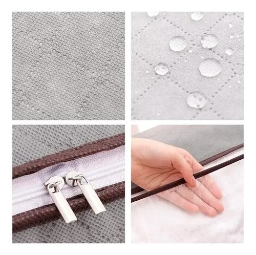 Kit 4 Unidades Bolsa Organizadora Multiuso Com Alça Decoteam - Cinza