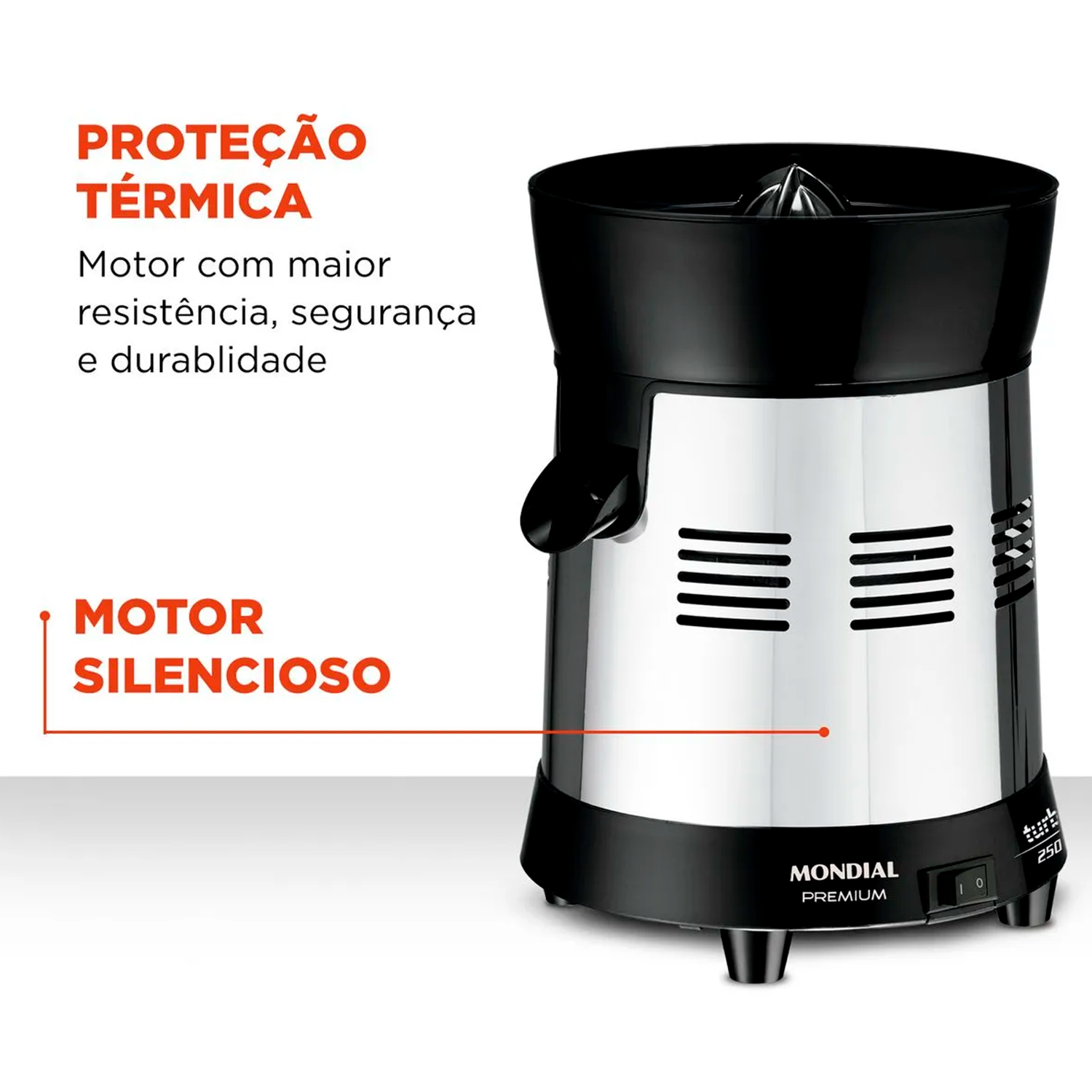 Extrator De Frutas Mondial Premium Turbo Preto Bivolt E-10