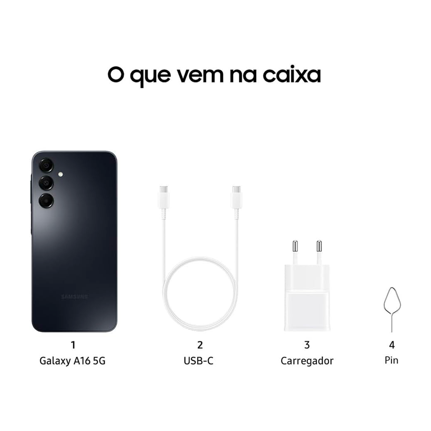 Smartphone Samsung Galaxy A16 Ram 4GB 128GB Tela 6,7” Amoled