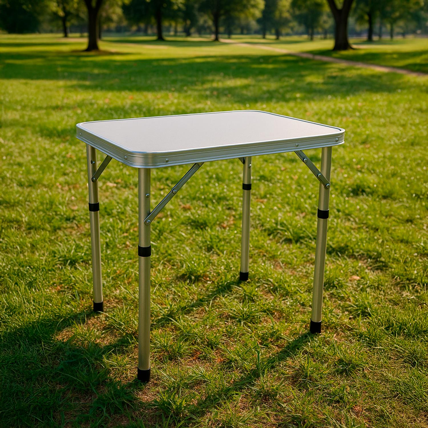 Mesa Dobrável Alumínio Portátil para Camping Churrasco 60cm