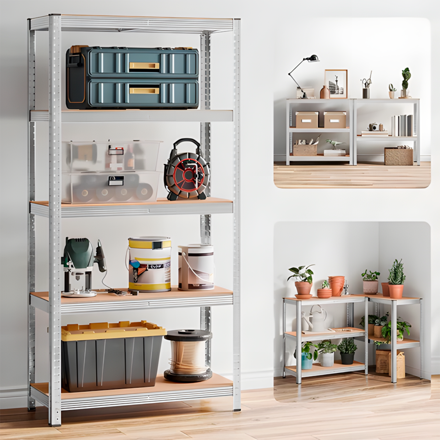 Estante De Aço Decoteam Organizadora 5 Prateleiras Multiuso