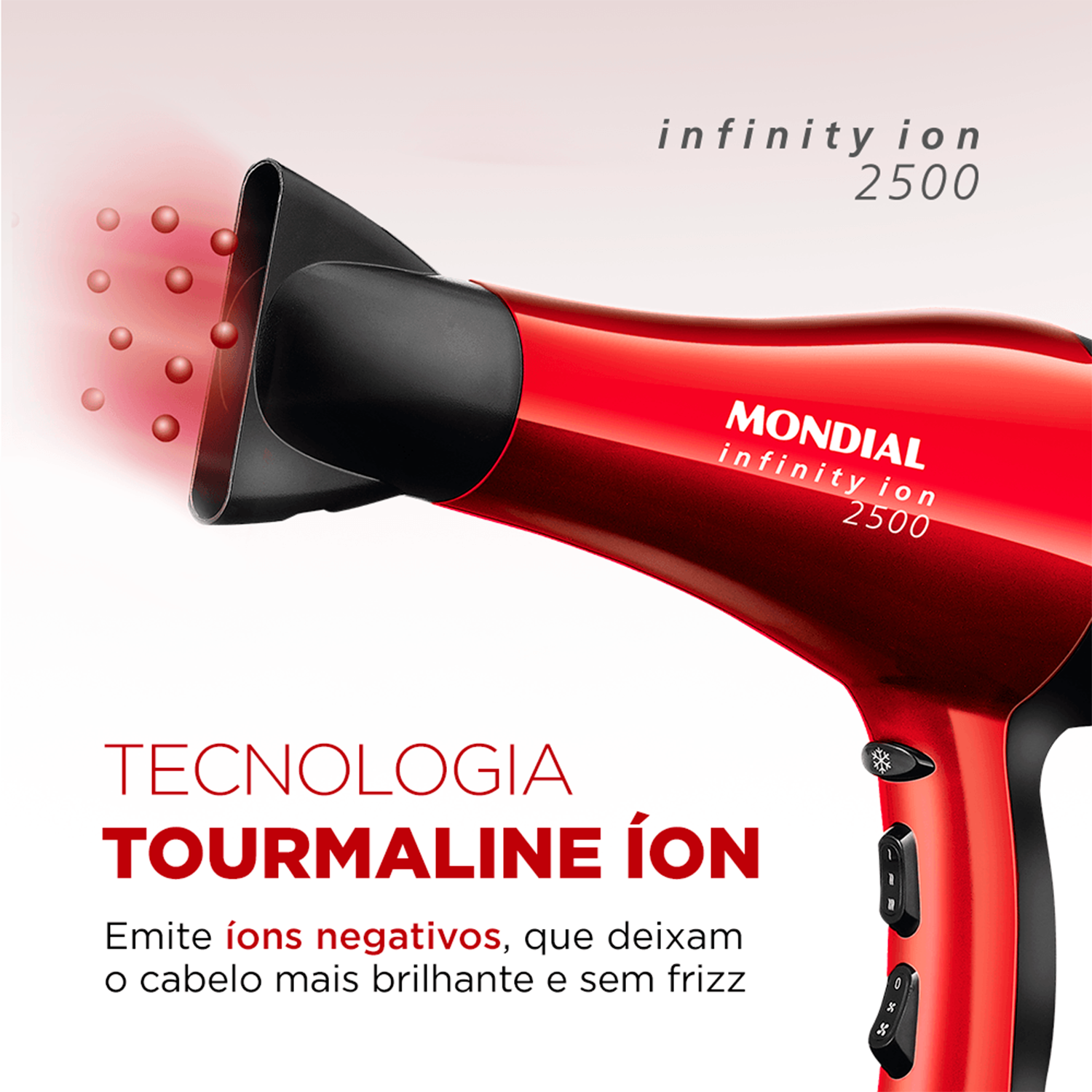 Secador De Cabelos Mondial Infinity 2500 Sc-12 Bivolt