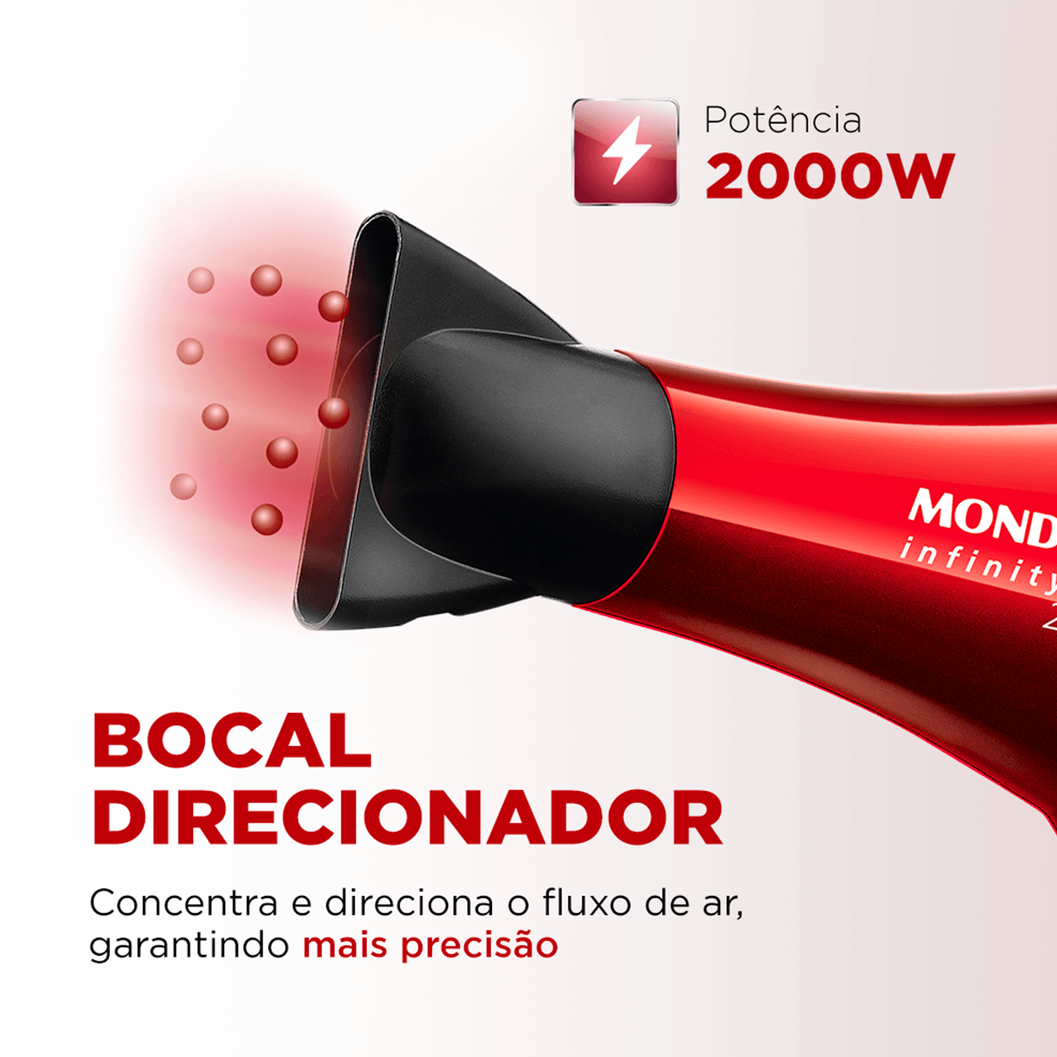 Secador De Cabelos Mondial Infinity 2500 Sc-12 Bivolt