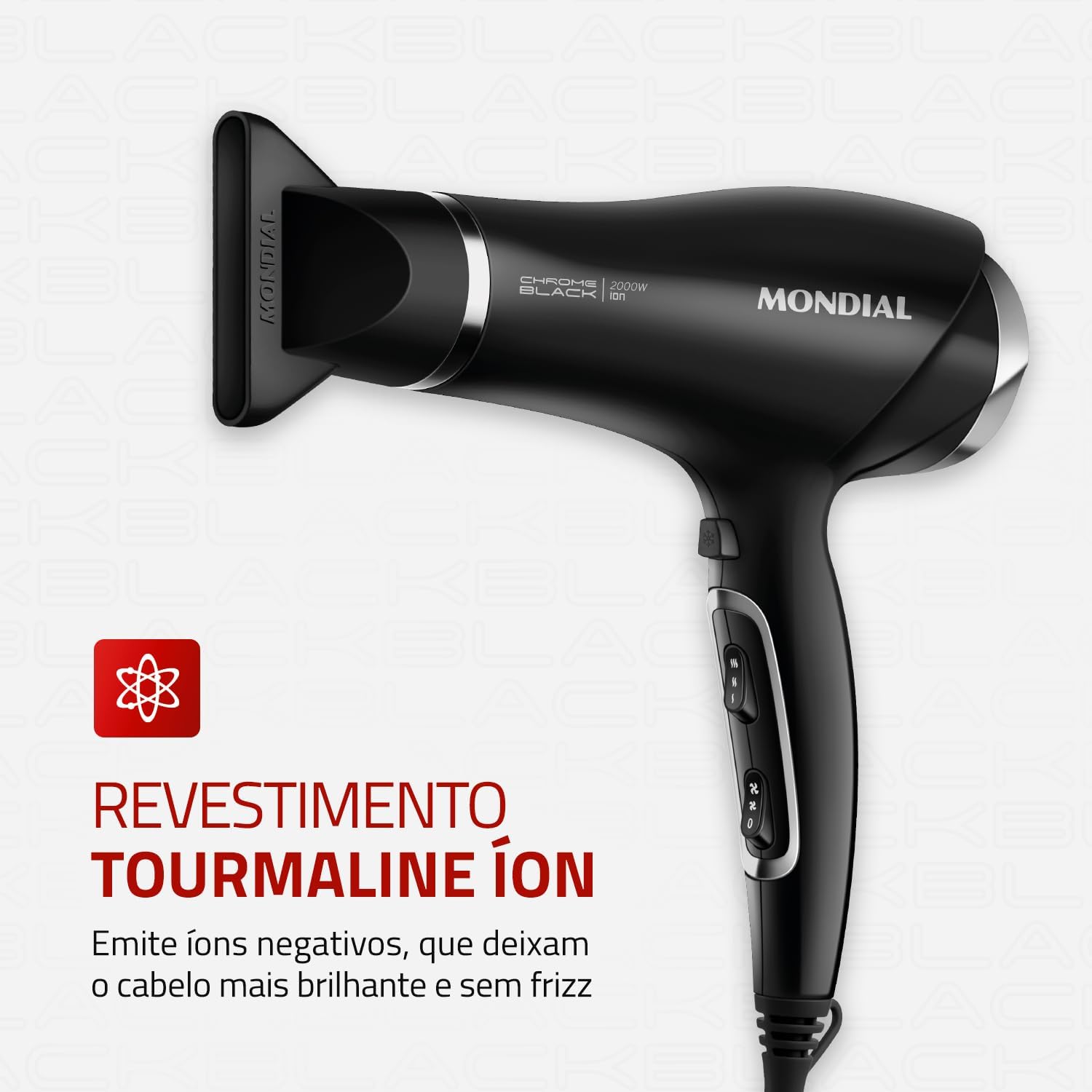 Secador De Cabelos Mondial Scn-04 Tourmaline Íon 2000w