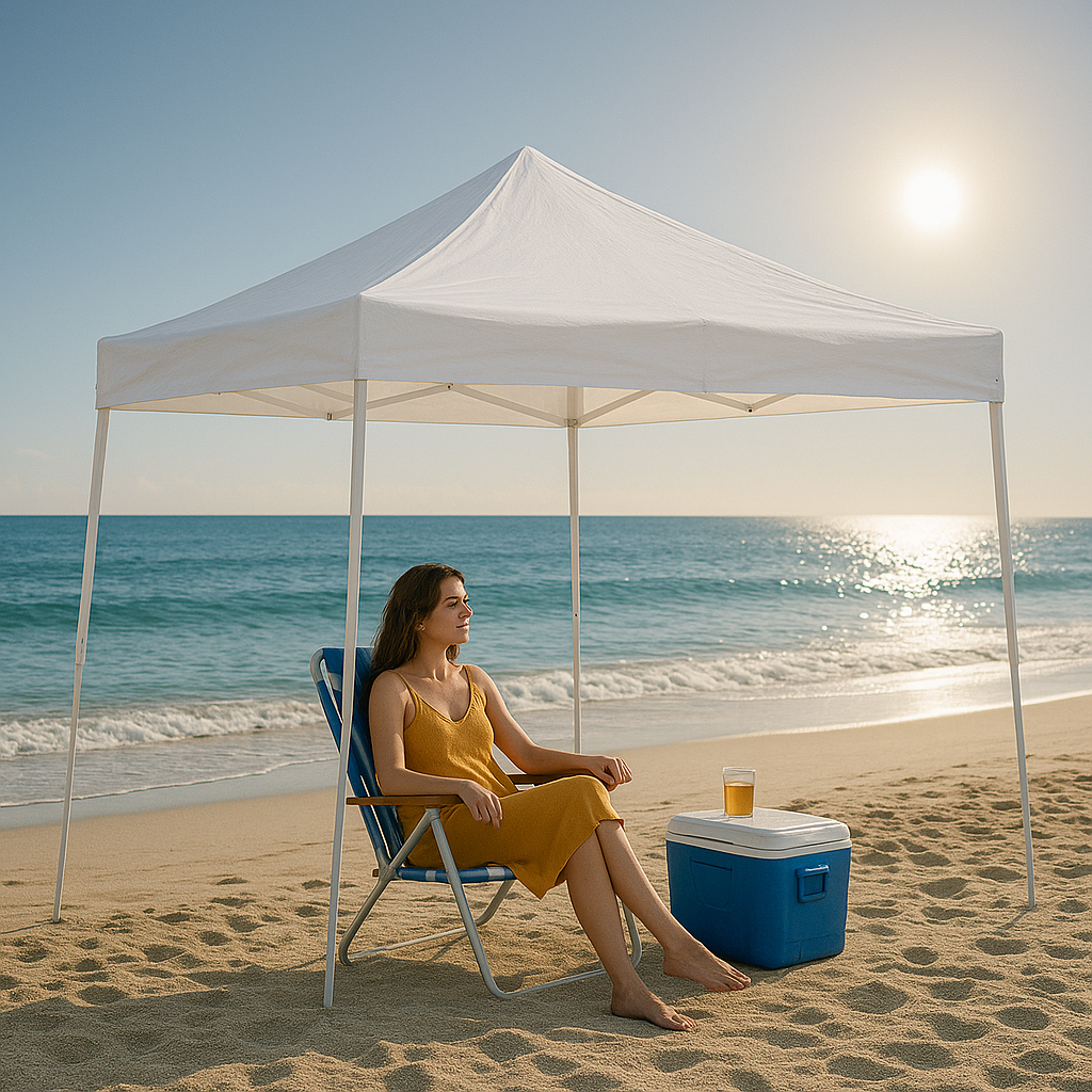 Tenda Gazebo Montável Encaixar Para Praia Jardim 2,4x2,4m