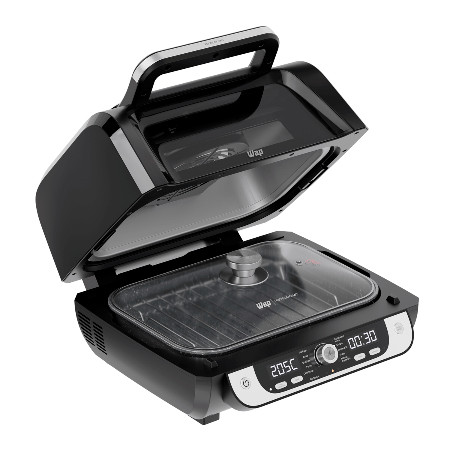 Fritadeira Elétrica Air Fryer Wap Barbecue 10l Digital 1800w
