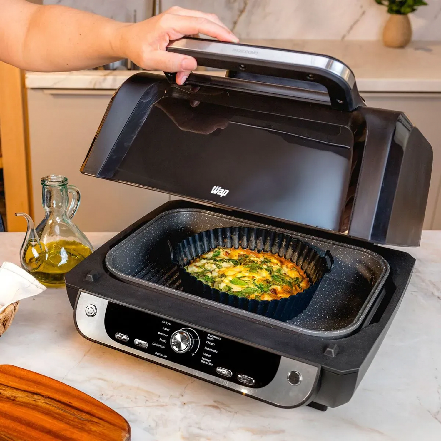Fritadeira Elétrica Air Fryer Wap Barbecue 10l Digital 1800w