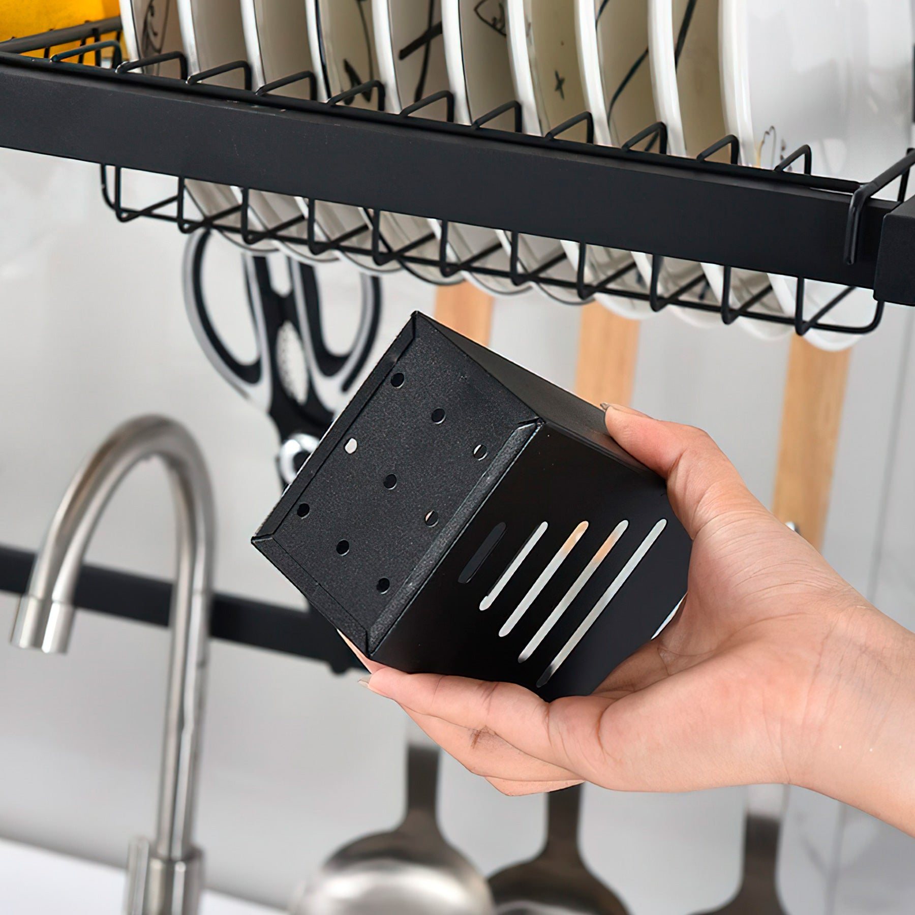 Escorredor de louças Decoteam 2 andares em aço inox Alta Qualidade