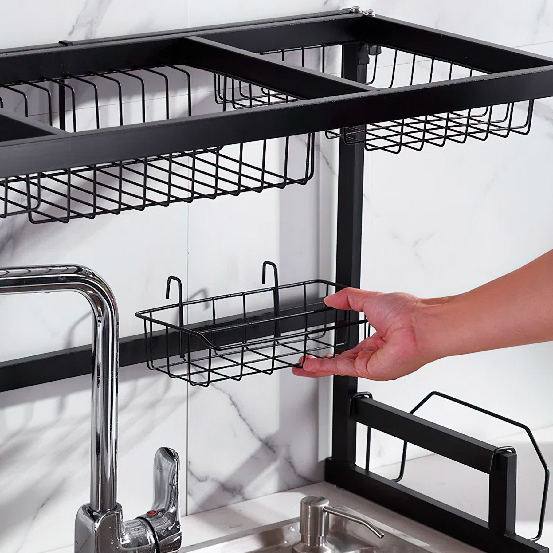 Escorredor de louças Decoteam 2 andares em aço inox Alta Qualidade