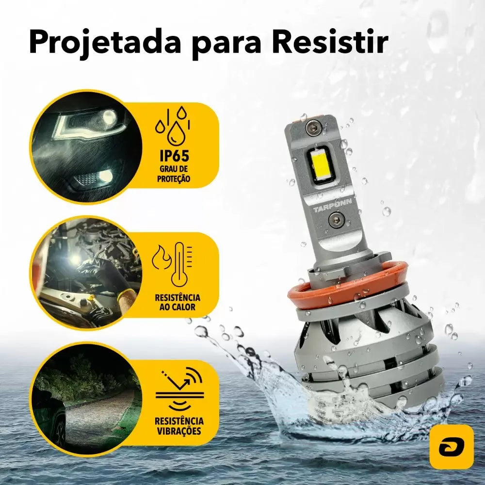 Kit Lâmpadas Led Tamponn TP-6417 TX5 Pro H8/H9/H11/H16-A 50w