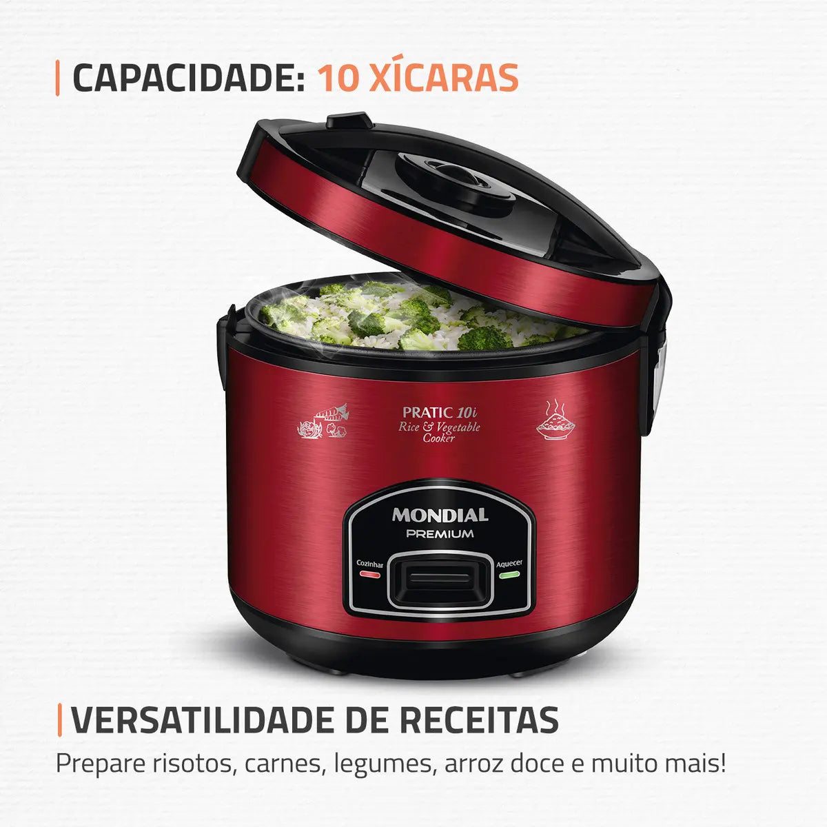 Panela Elétrica De Arroz Pe-46-10x Mondial 700W