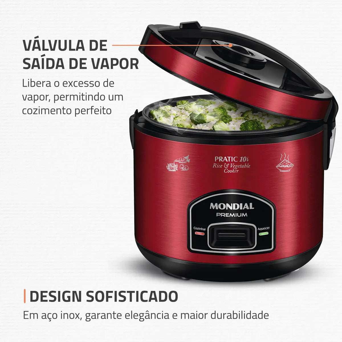 Panela Elétrica De Arroz Pe-46-10x Mondial 700W