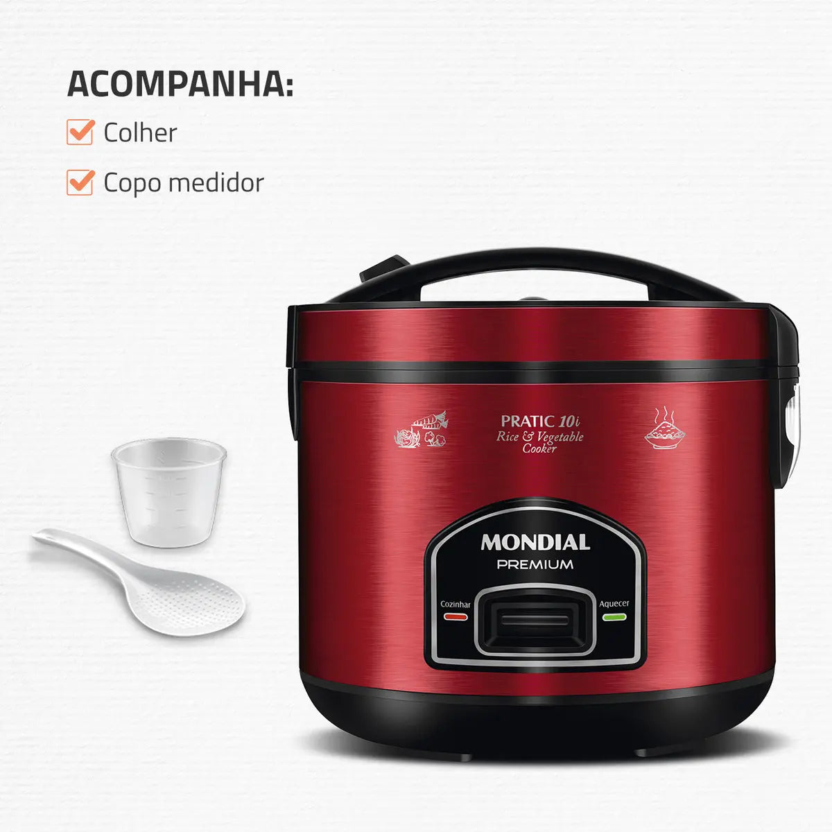 Panela Elétrica De Arroz Pe-46-10x Mondial 700W