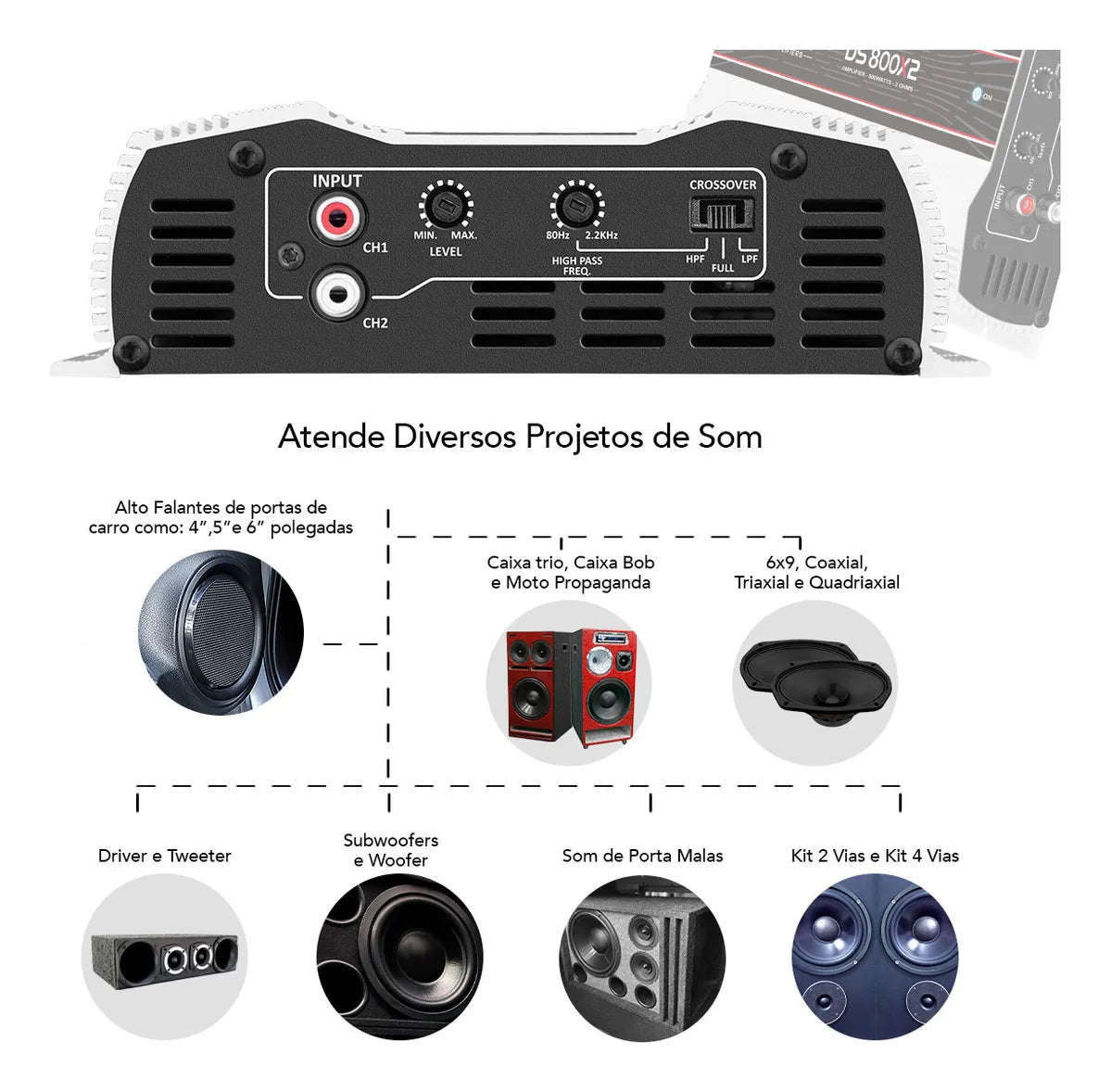 Modulo Amplificador Taramps Ds 800x2 2ohms 800w 2canais