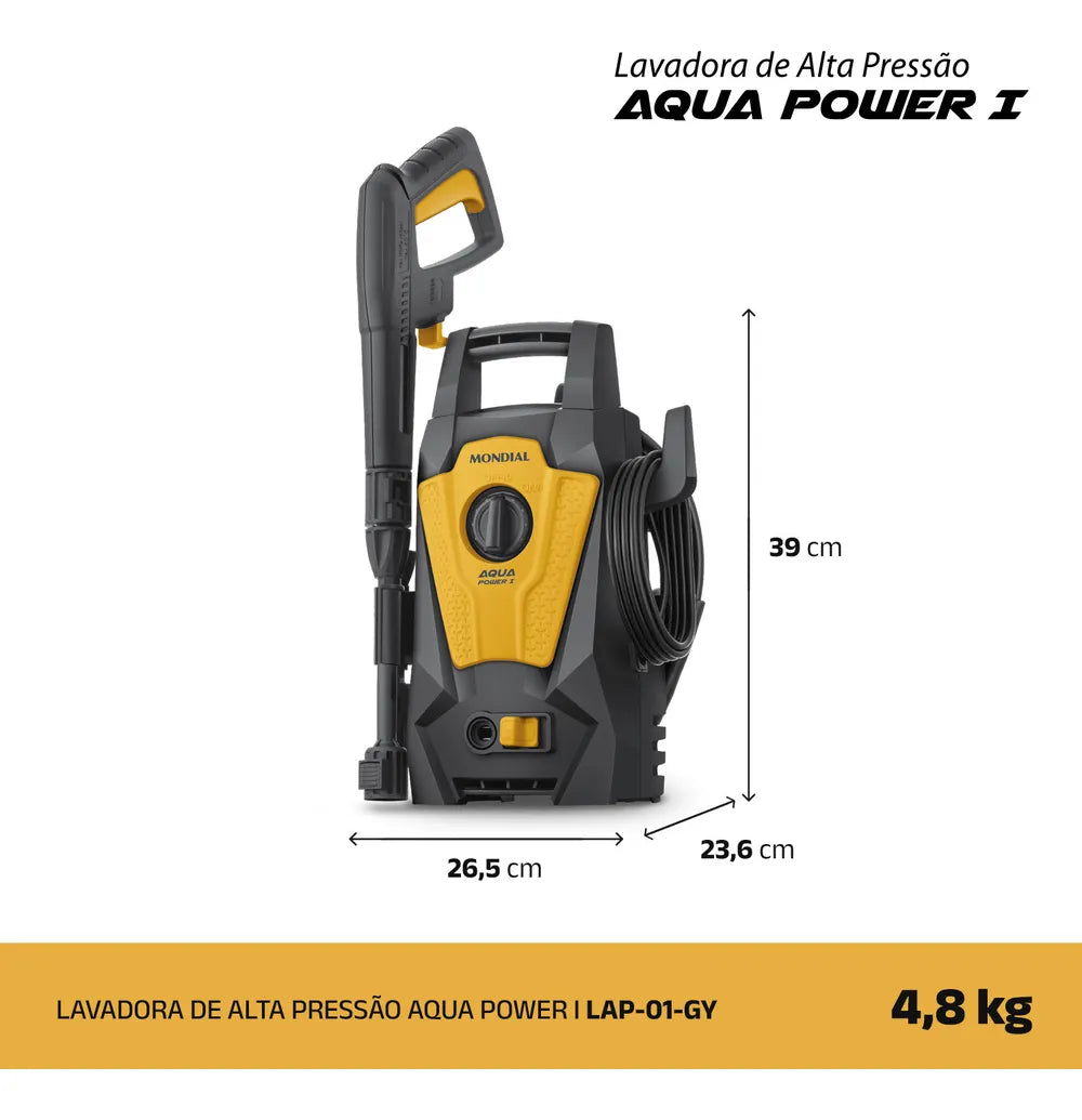 Lavadora De Alta Pressão Aqua Power Lap01gy 1600 Psi 1400w