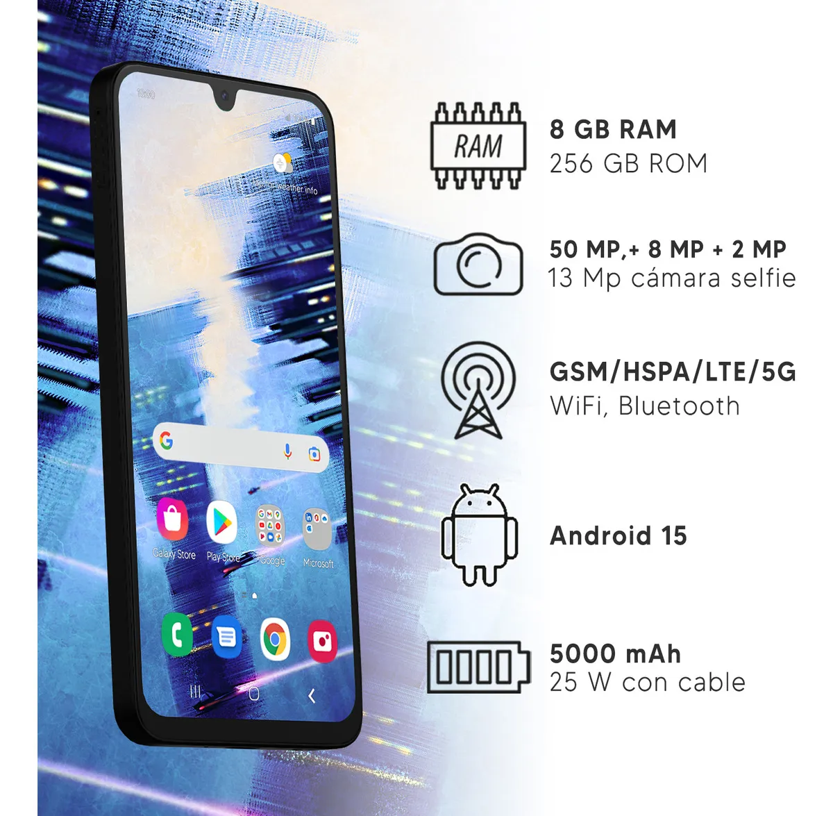 Smartphone Samsung Galaxy A26 Octa-Core 5G 256GB Tela 6.7