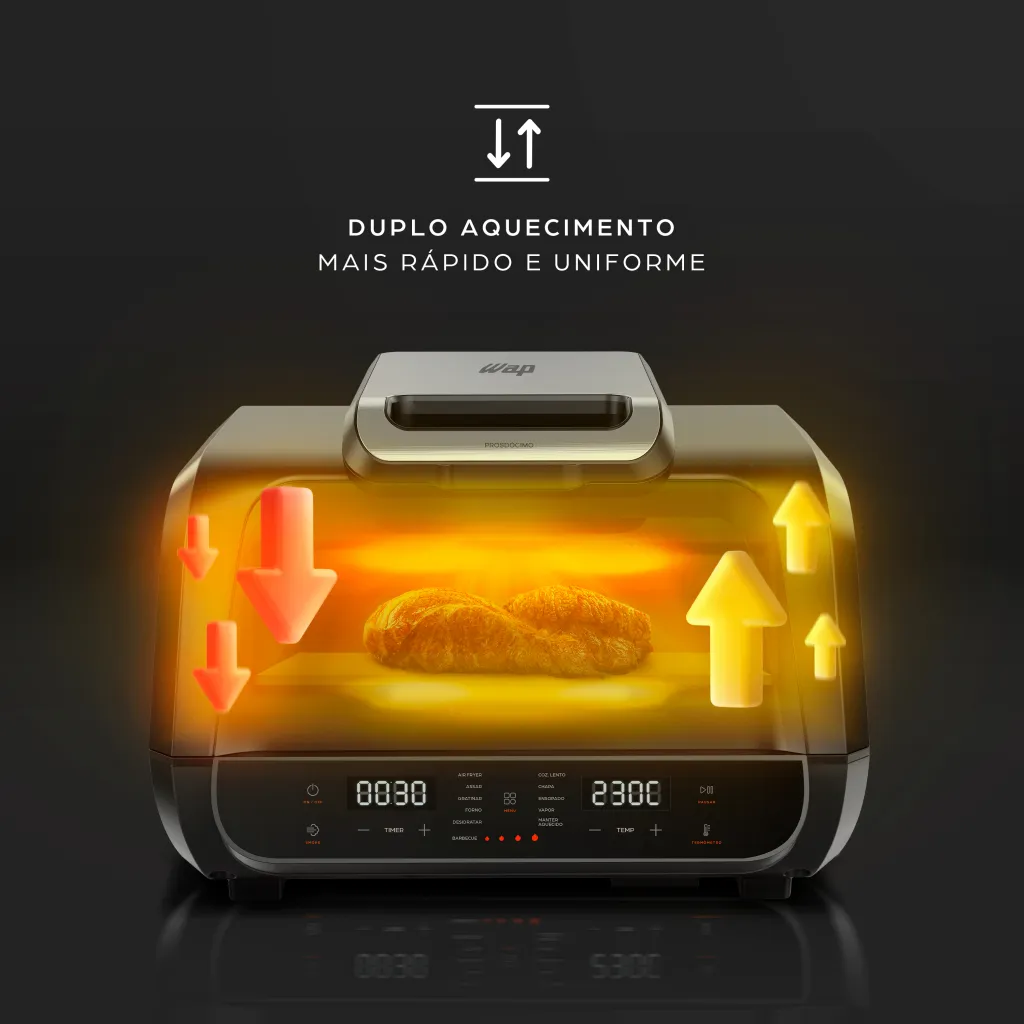 Fritadeira Air Fry Wap Barbecue Wc Ab1090 Smoker 10L 1700W