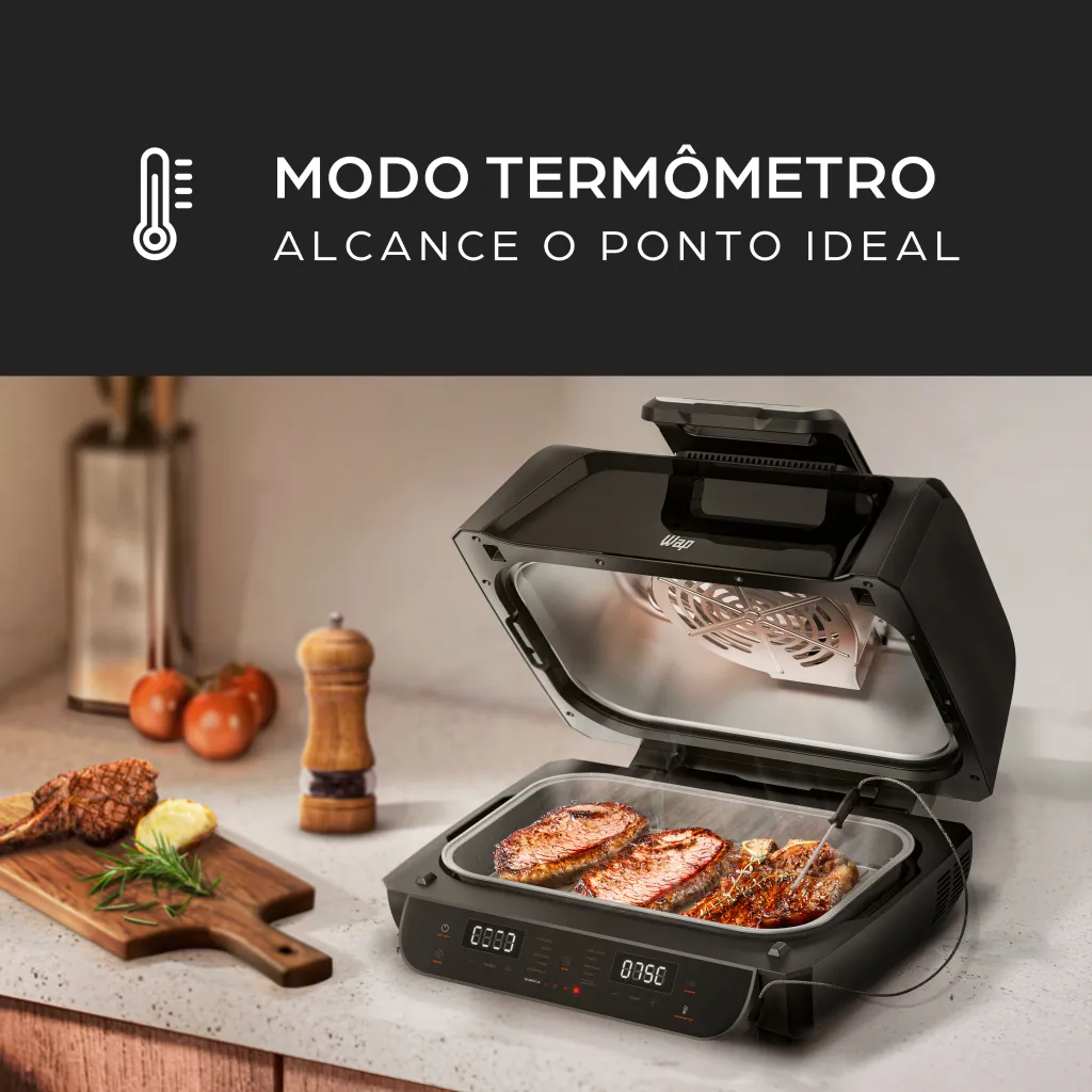 Fritadeira Air Fry Wap Barbecue Wc Ab1090 Smoker 10L 1700W