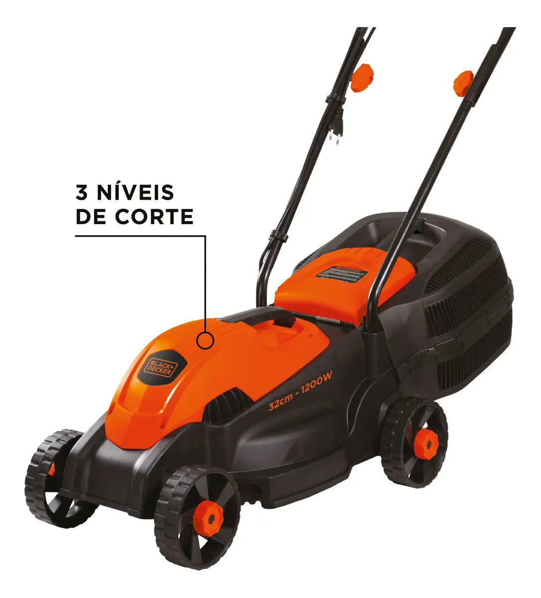 Cortador de Grama Eletrico Black+Decker GR1000-BR 1200W