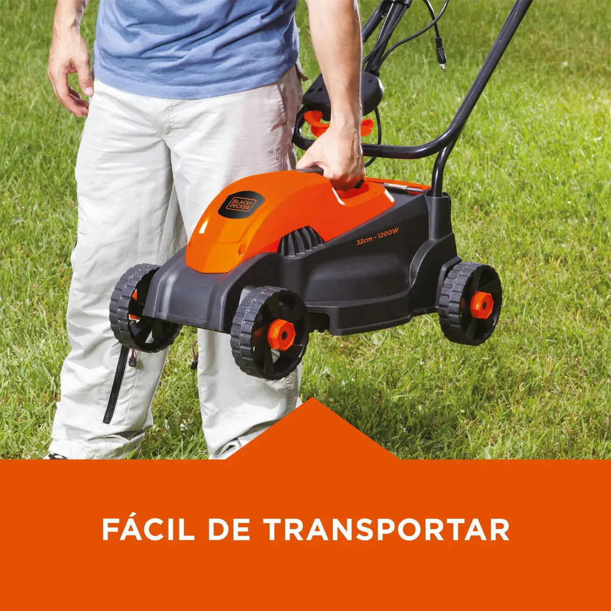 Cortador de Grama Eletrico Black+Decker GR1000-BR 1200W