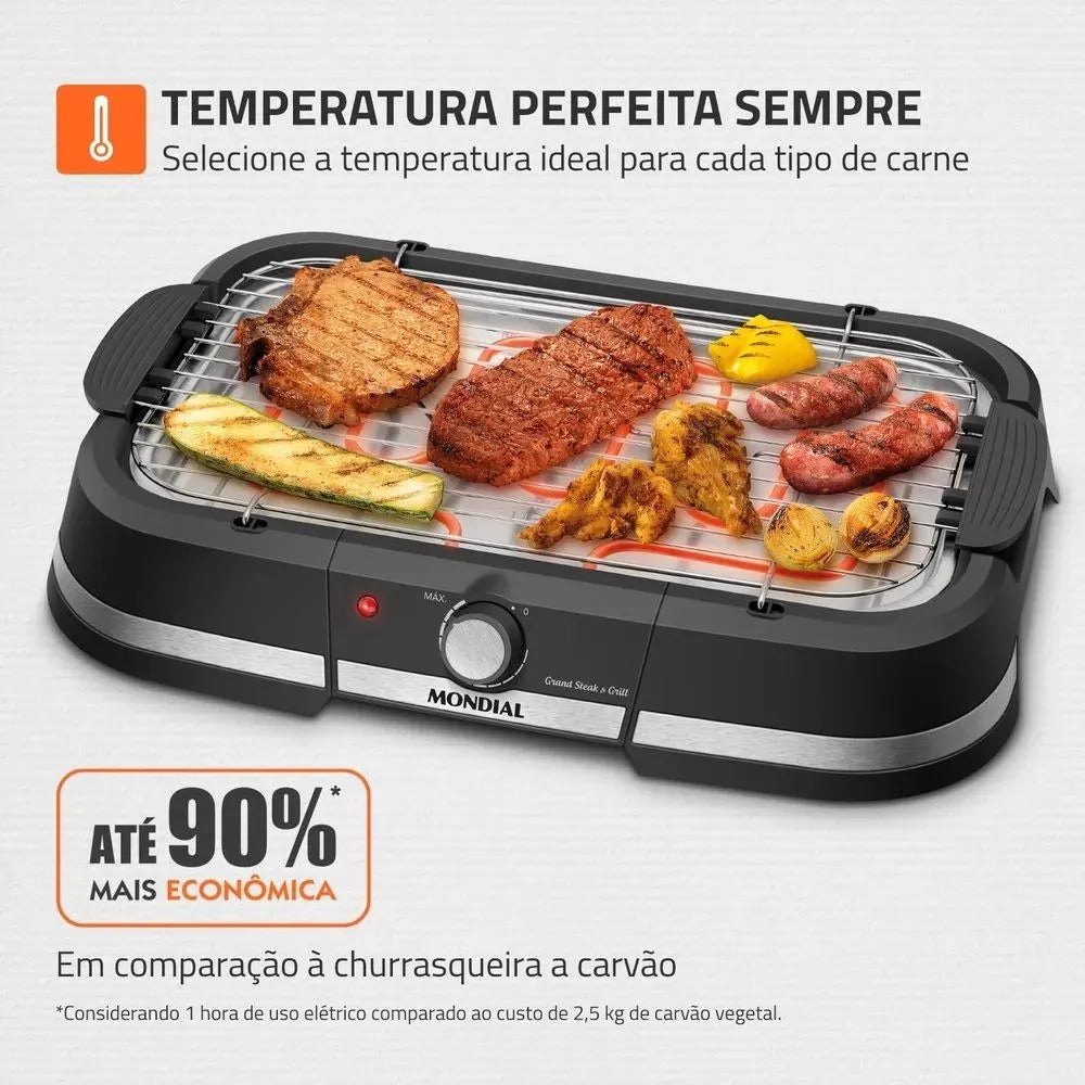 Churrasqueira Elétrica Mondial Grand Steak Grill Ch-08-bi 1800W