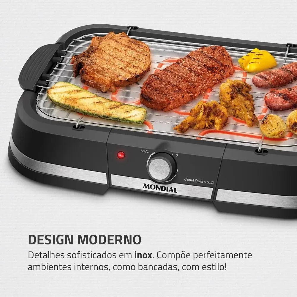 Churrasqueira Elétrica Mondial Grand Steak Grill Ch-08-bi 1800W