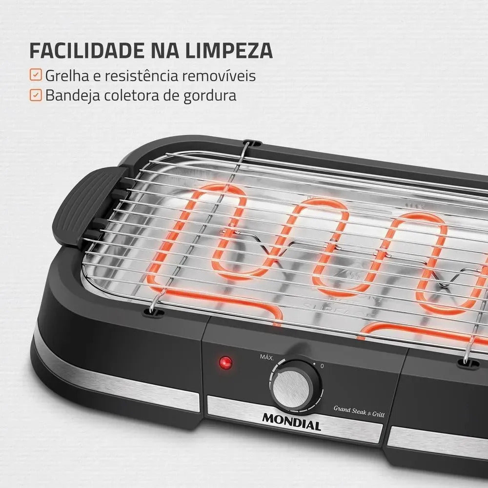 Churrasqueira Elétrica Mondial Grand Steak Grill Ch-08-bi 1800W