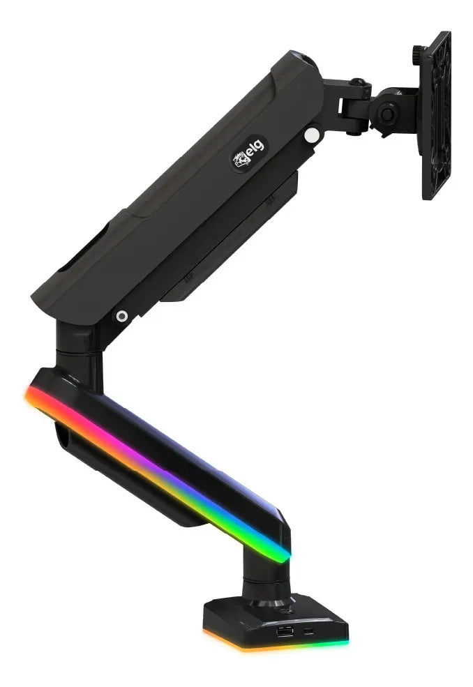 Suporte Articulado de Mesa ELG Gamer RGB F100RGB 17” a 35”