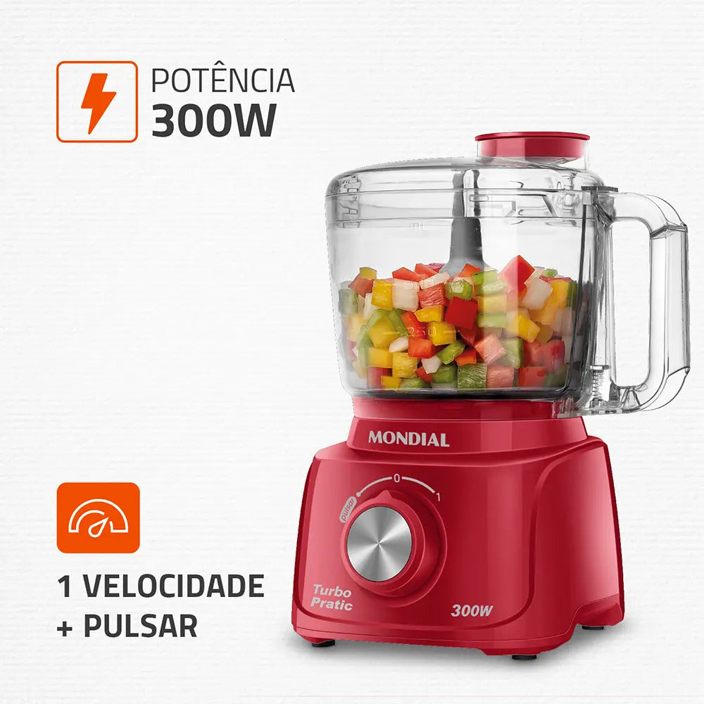 Mini Processador Turbo Pratic Mondial MP-16-R 300W