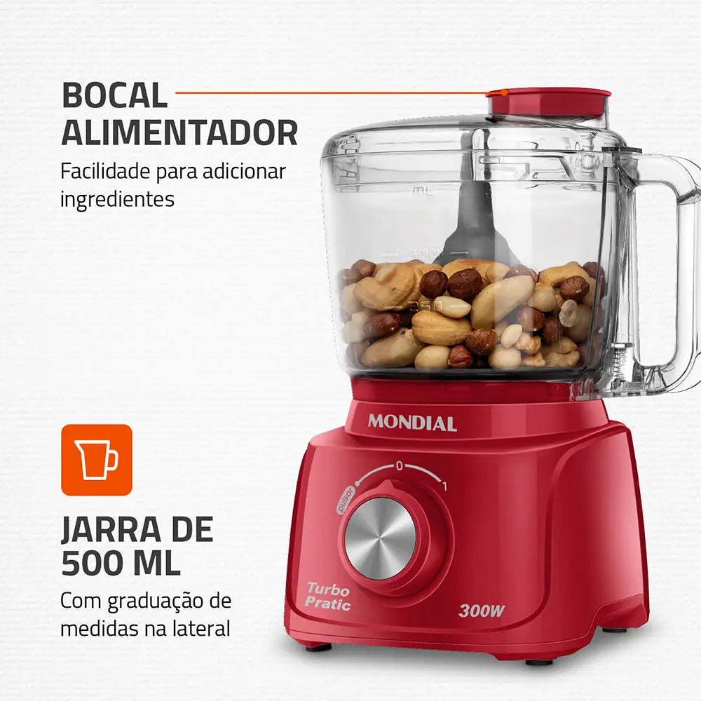 Mini Processador Turbo Pratic Mondial MP-16-R 300W