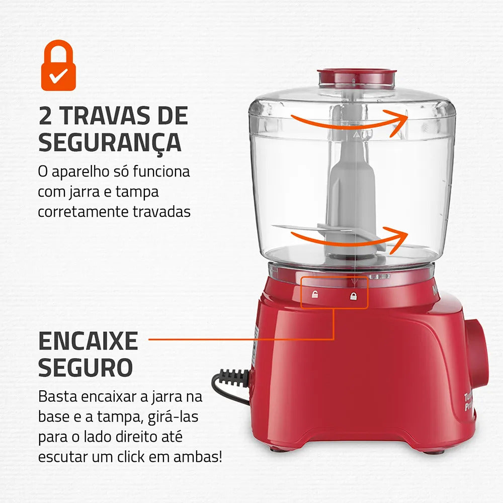 Mini Processador Turbo Pratic Mondial MP-16-R 300W