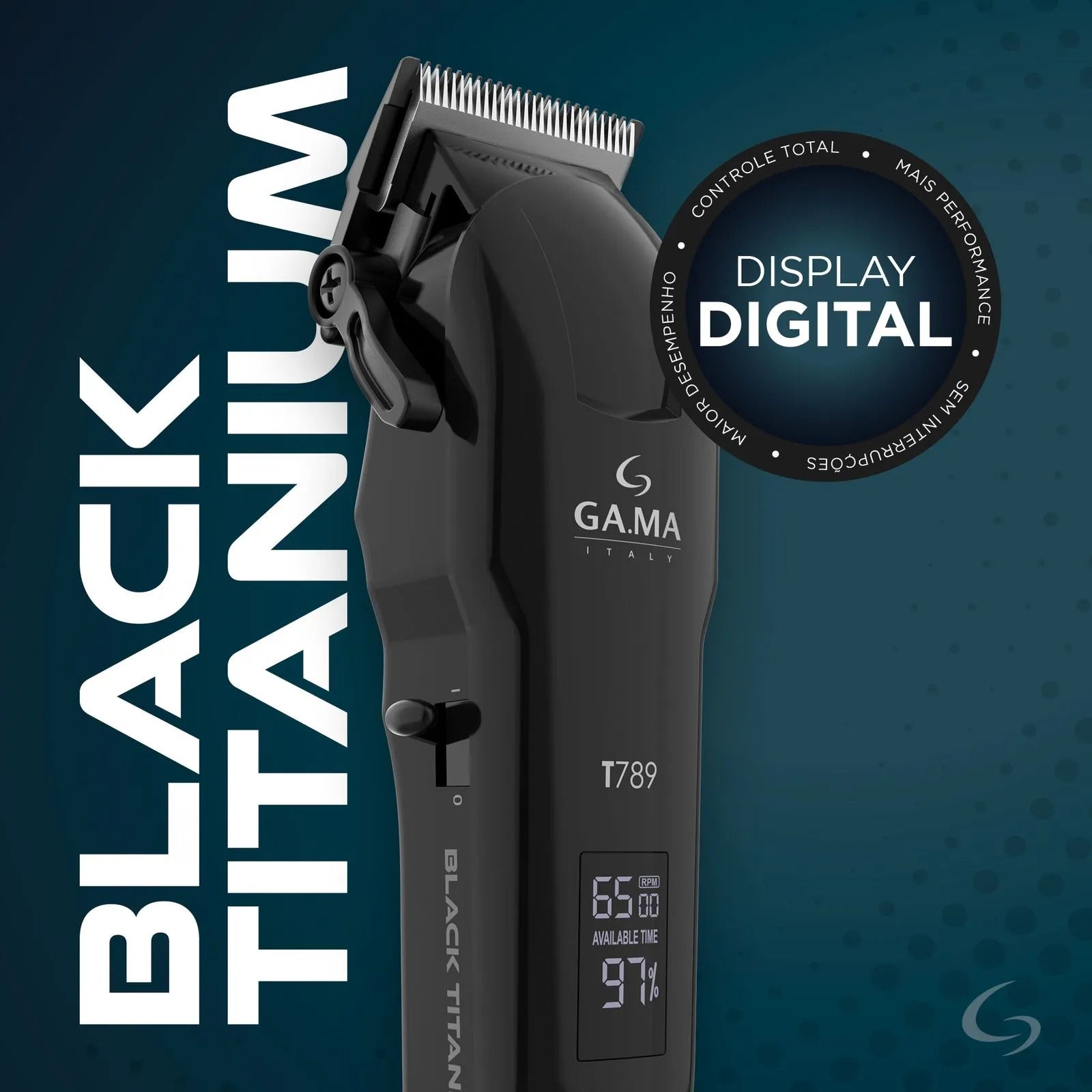 Máquina De Cortar Cabelo Ga.ma T789 Titanium Usb Bivolt