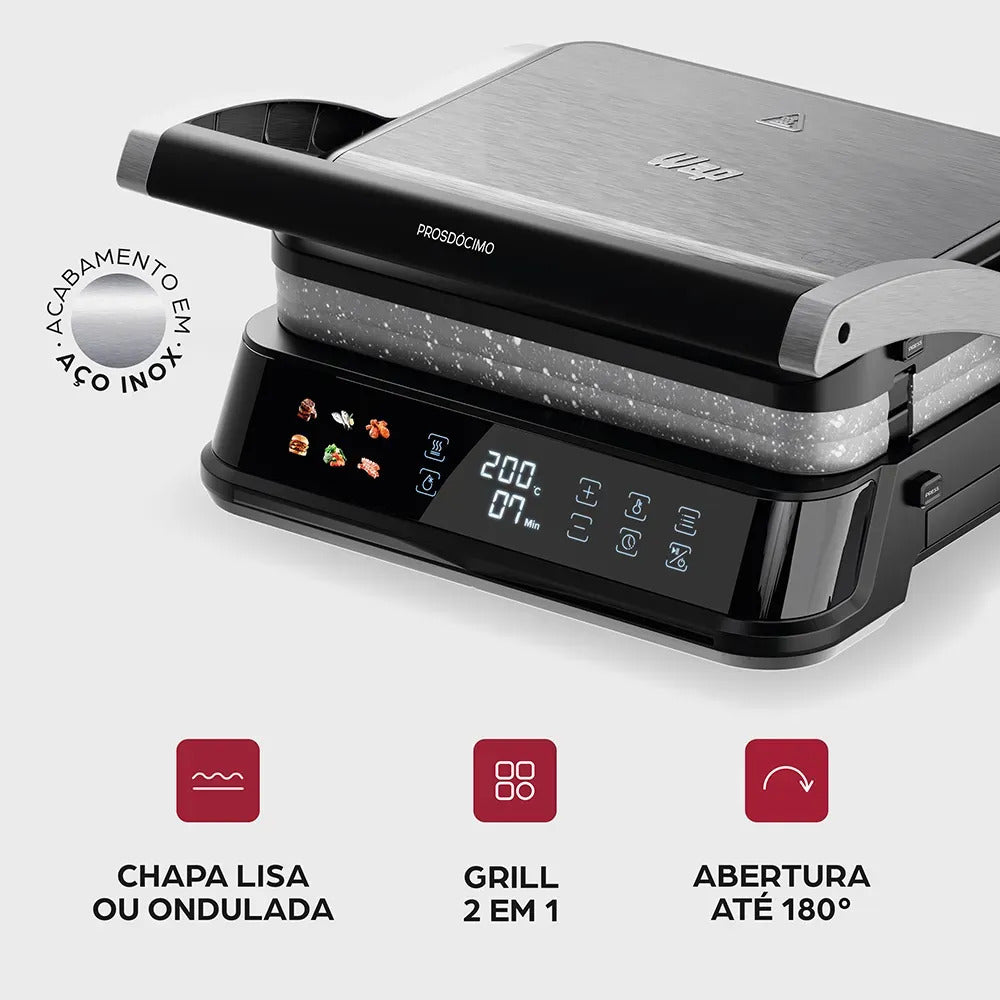 Grill e Sanduicheira 2 em 1 Elétrico WAP WG2000 Antiaderente