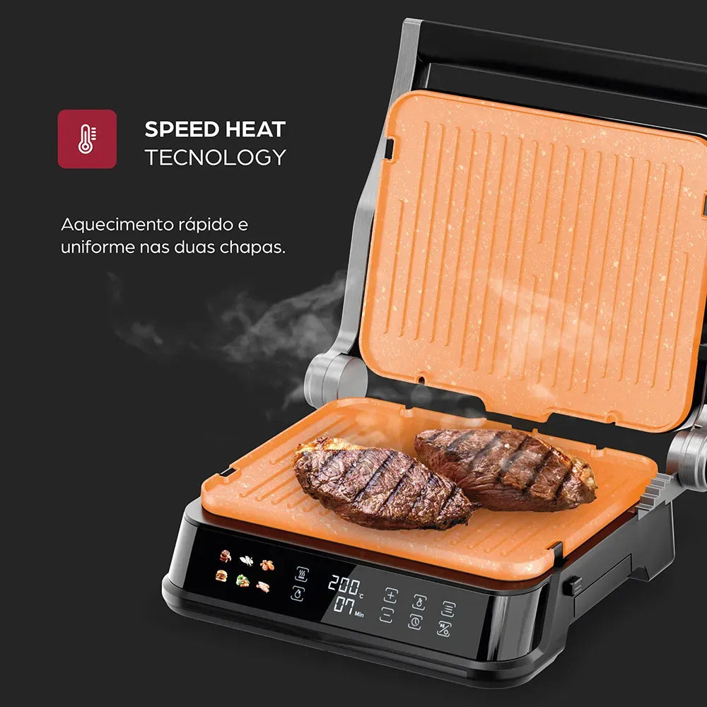 Grill e Sanduicheira 2 em 1 Elétrico WAP WG2000 Antiaderente
