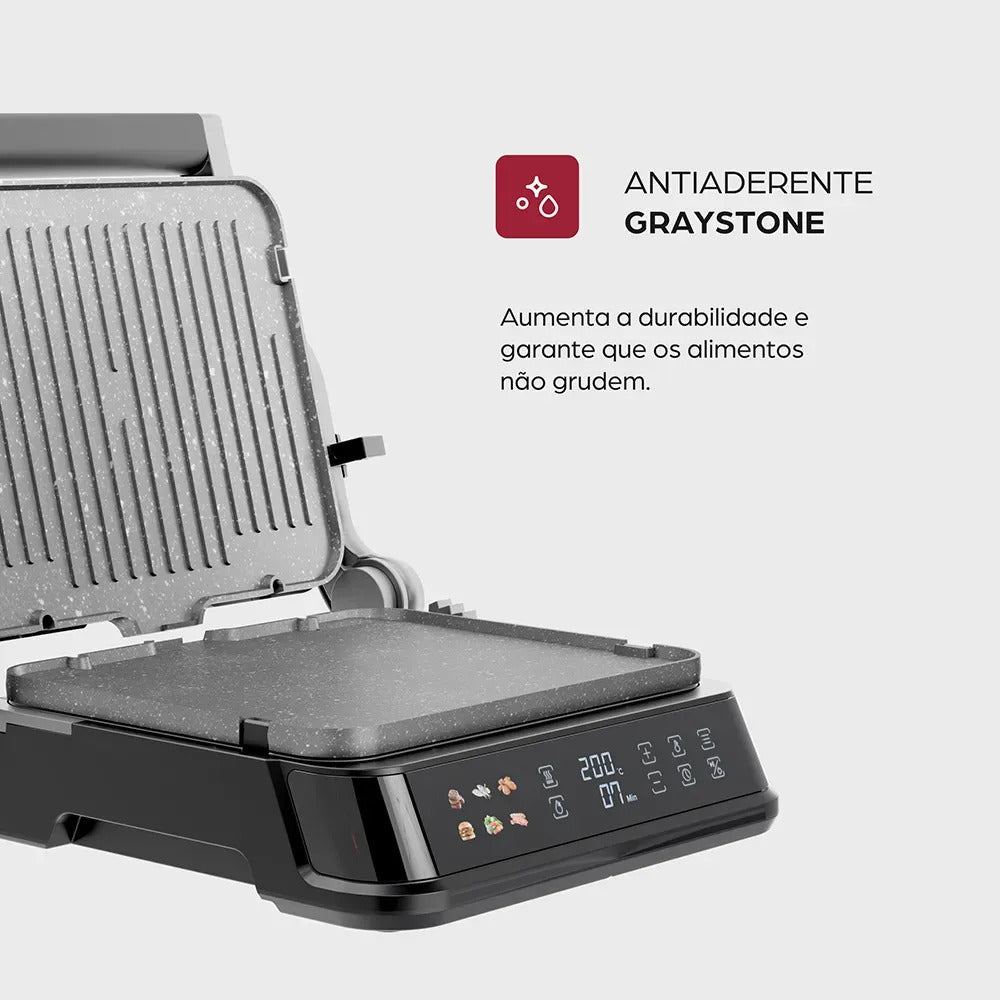 Grill e Sanduicheira 2 em 1 Elétrico WAP WG2000 Antiaderente