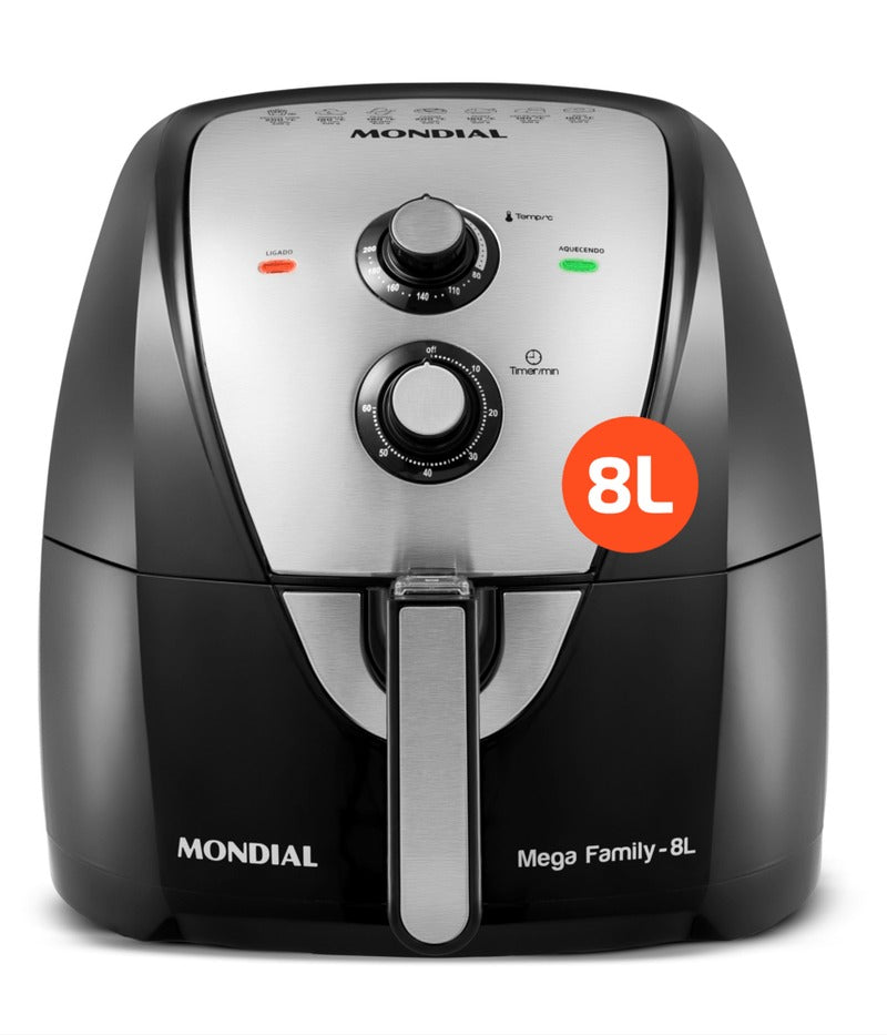 Fritadeira Eletrica Air Fryer Mondial Afn 80 Bi 8l Sem Oleo 110v