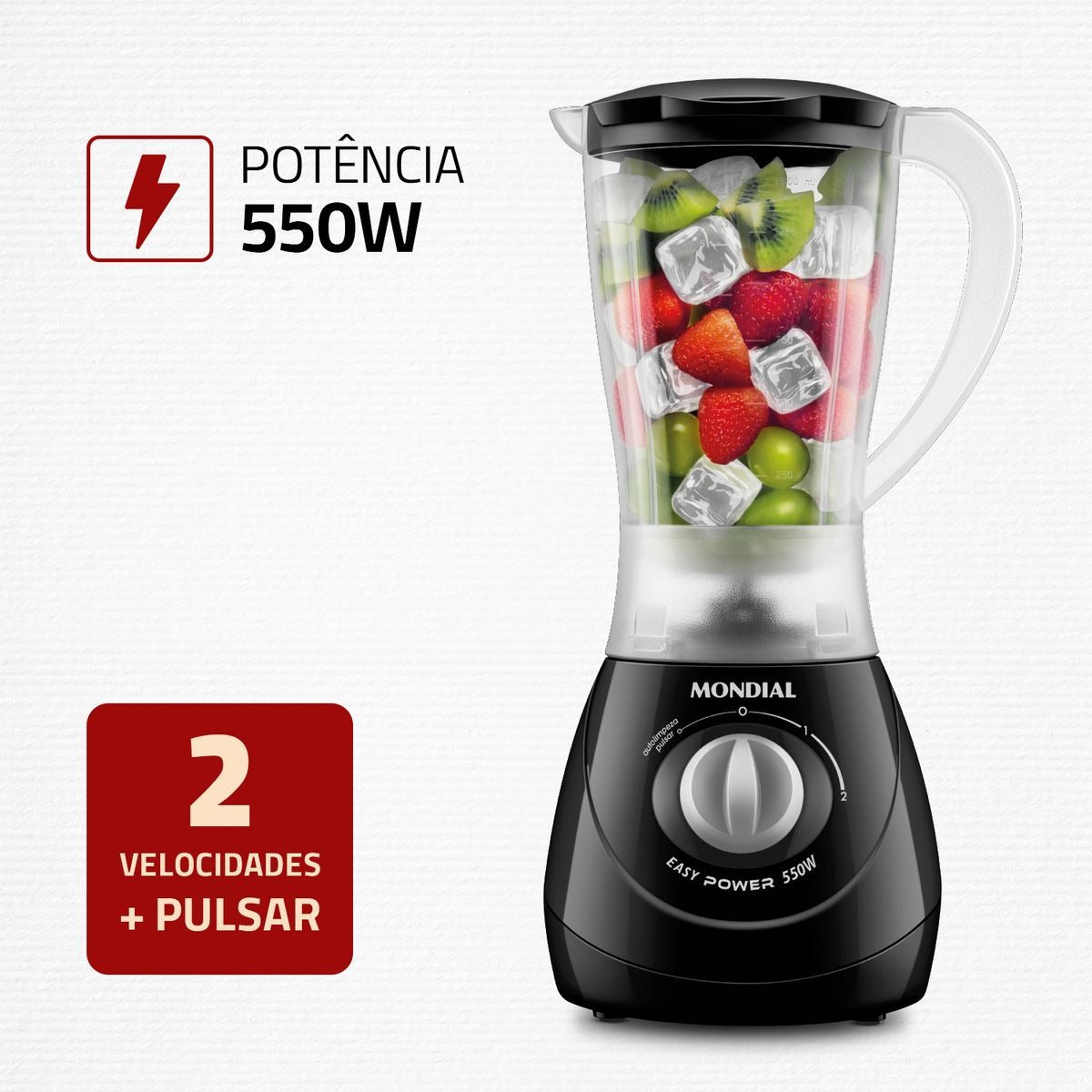 Liquidificador Mondial L550 Easy Power 1,5 Litros 2 Velocidades 110v