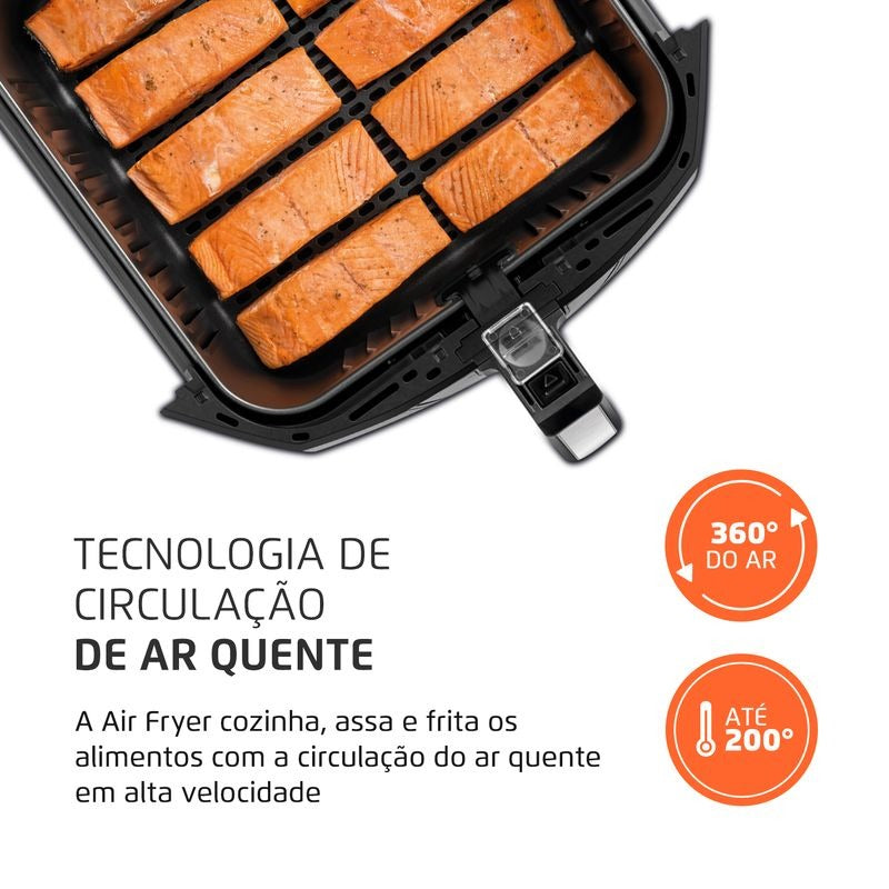 Fritadeira Eletrica Air Fryer Mondial Afn 80 Bi 8l Sem Oleo 110v