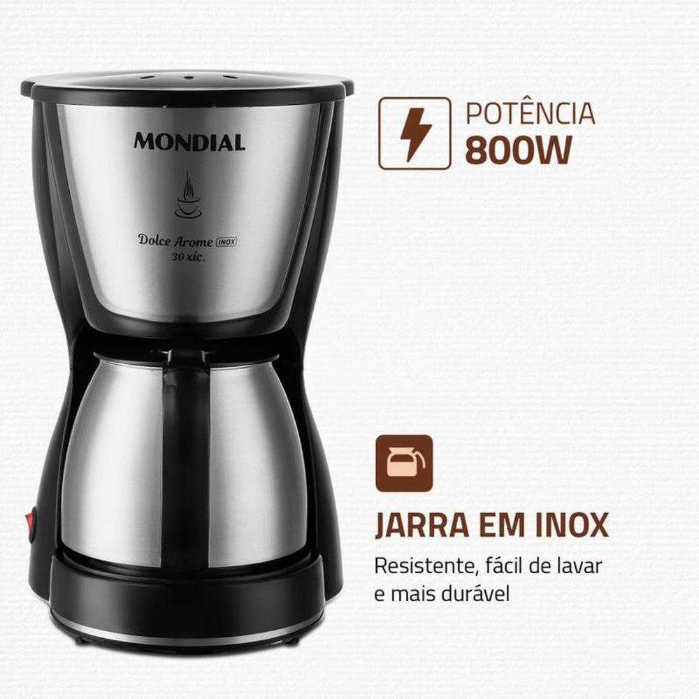 Cafeteira Elétrica Dolce Arome Mondial C-37ji-30x Inox