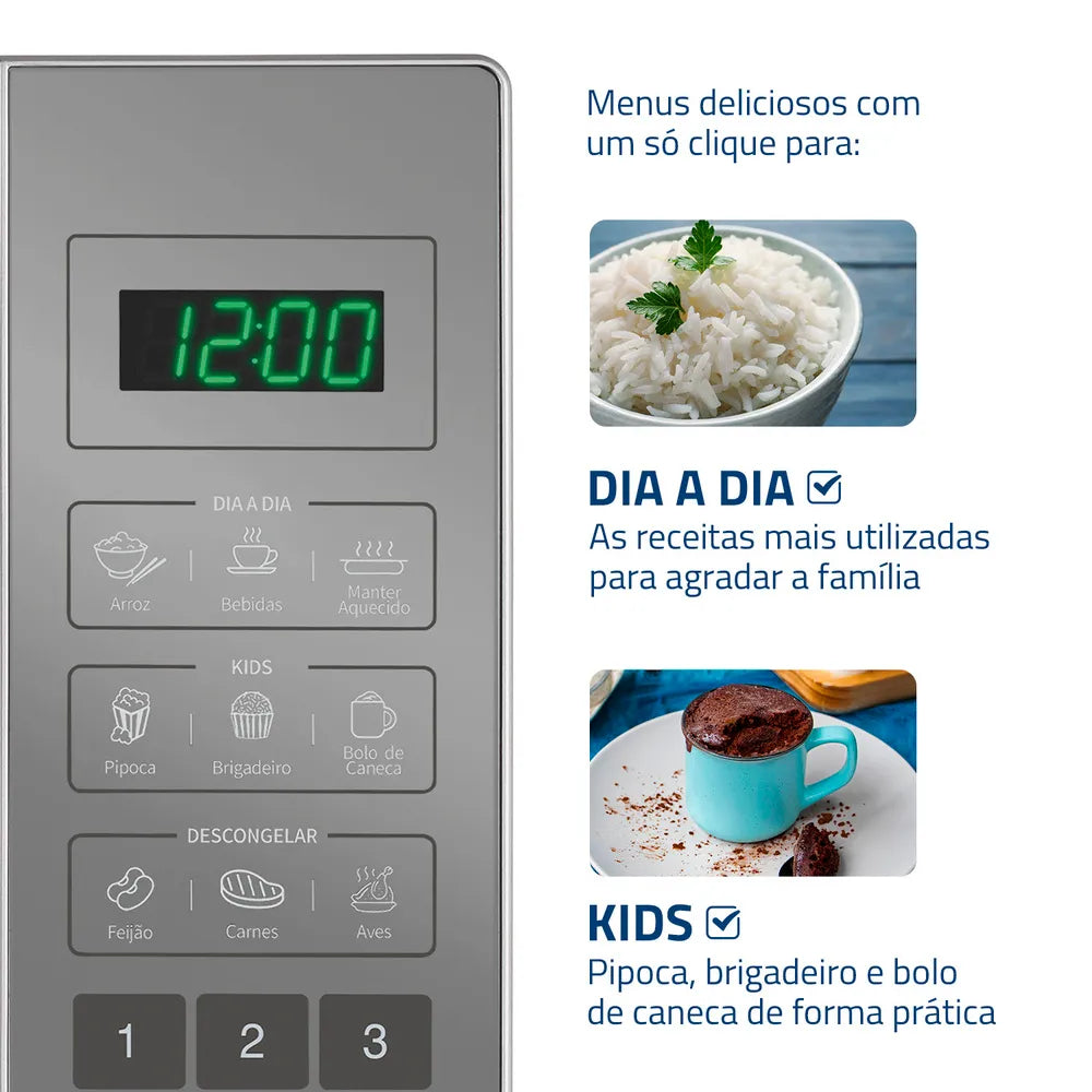 Micro-ondas Mondial Mo-01-21-e 1200w 24 Litros 127v
