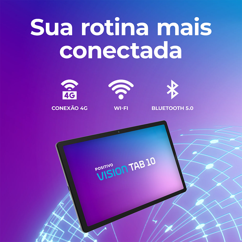 Tablet Positivo Vision Tab 10 T3010 4GB RAM 128GB Tela 10.1”