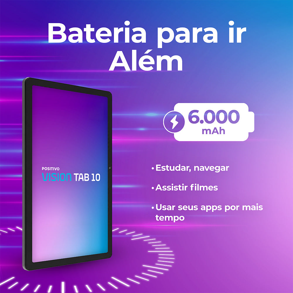 Tablet Positivo Vision Tab 10 T3010 4GB RAM 128GB Tela 10.1”