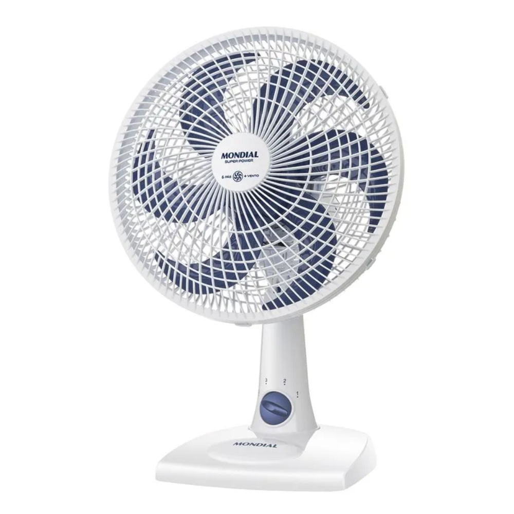 Ventilador de Mesa Mondial 30cm VSP-30-W 3 Velocidades 6 Pás