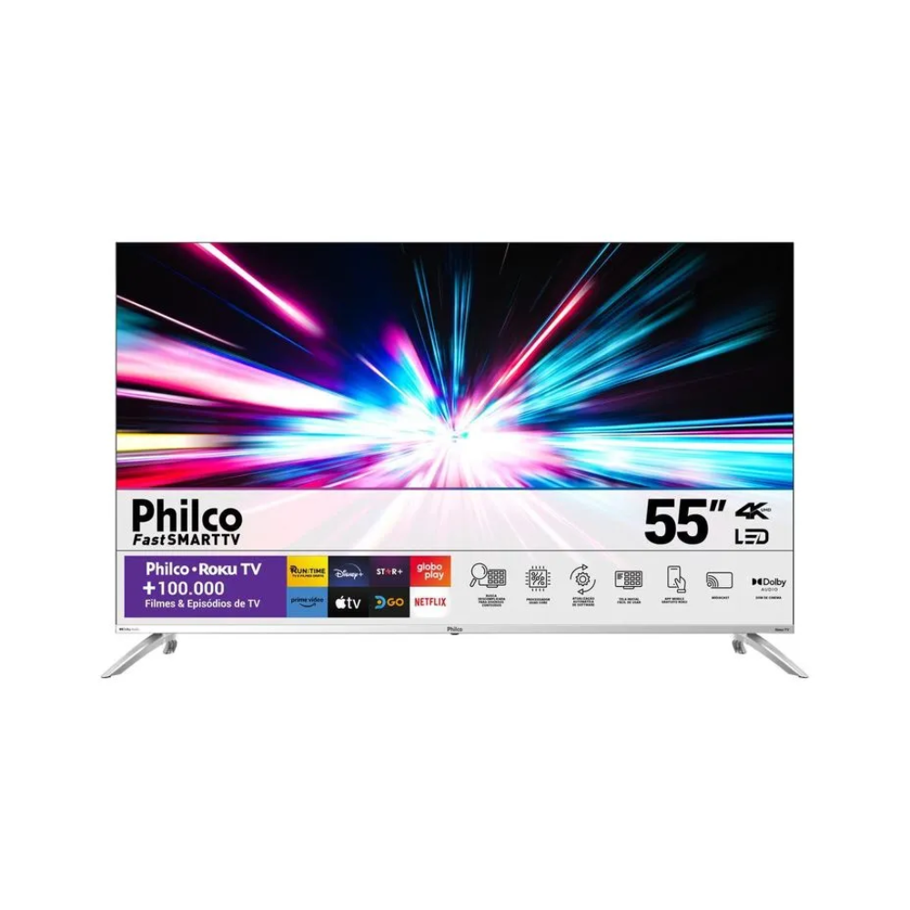 Smart Tv 55 Philco Uhd Roku Tv Conversor Digital