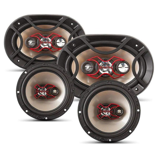 Kit Alto Falante Bravox 6X9 Triaxial 240W RMS 4 Ohms Linha X