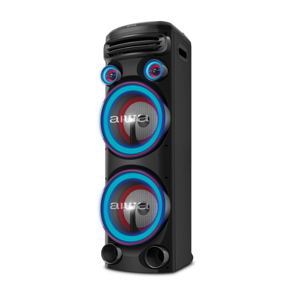 Torre De Som Aiwa T2w-02 2200w 2 Woofers Rgb Bluetooth Tws