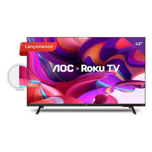 Smart Tv Full Hd 43 Polegadas Aoc Sistema Roku Tv Wi-fi HDMI