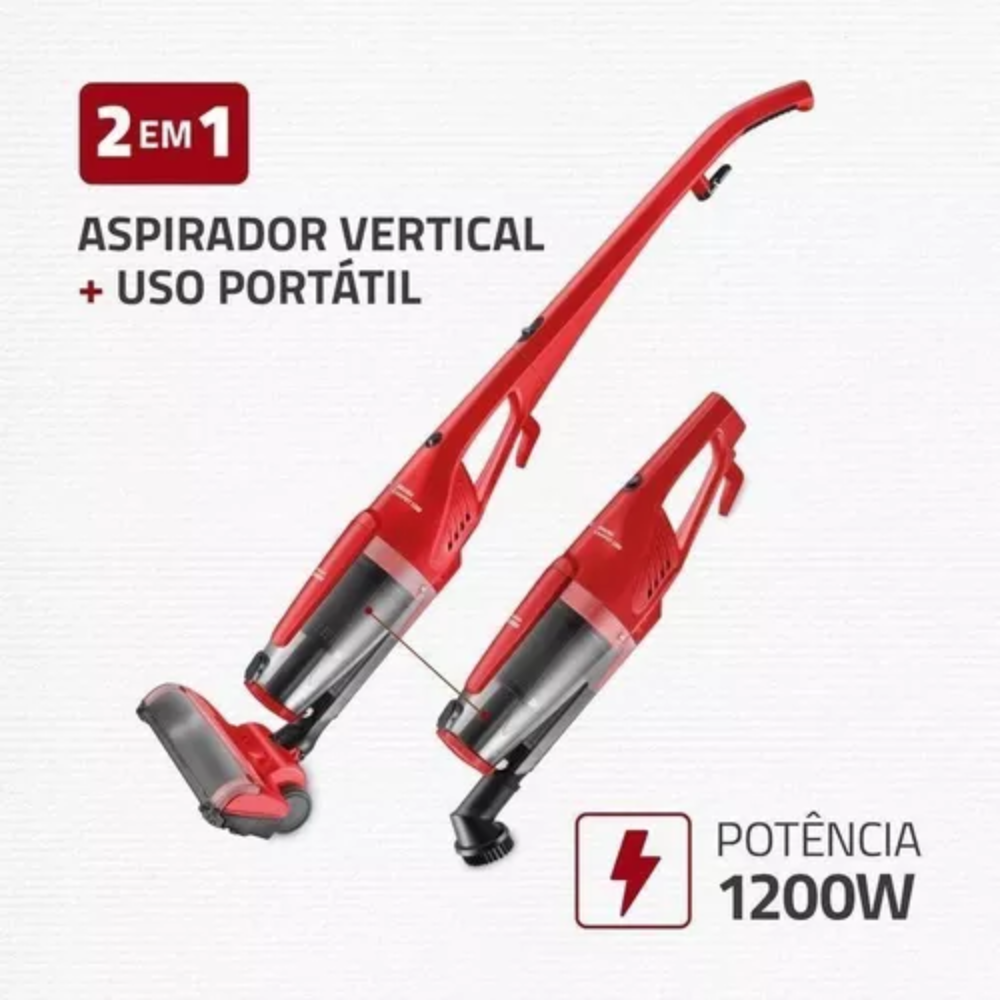 Aspirador De Pó Vertical Mondial Ap-25 Brush Carpet 1200w